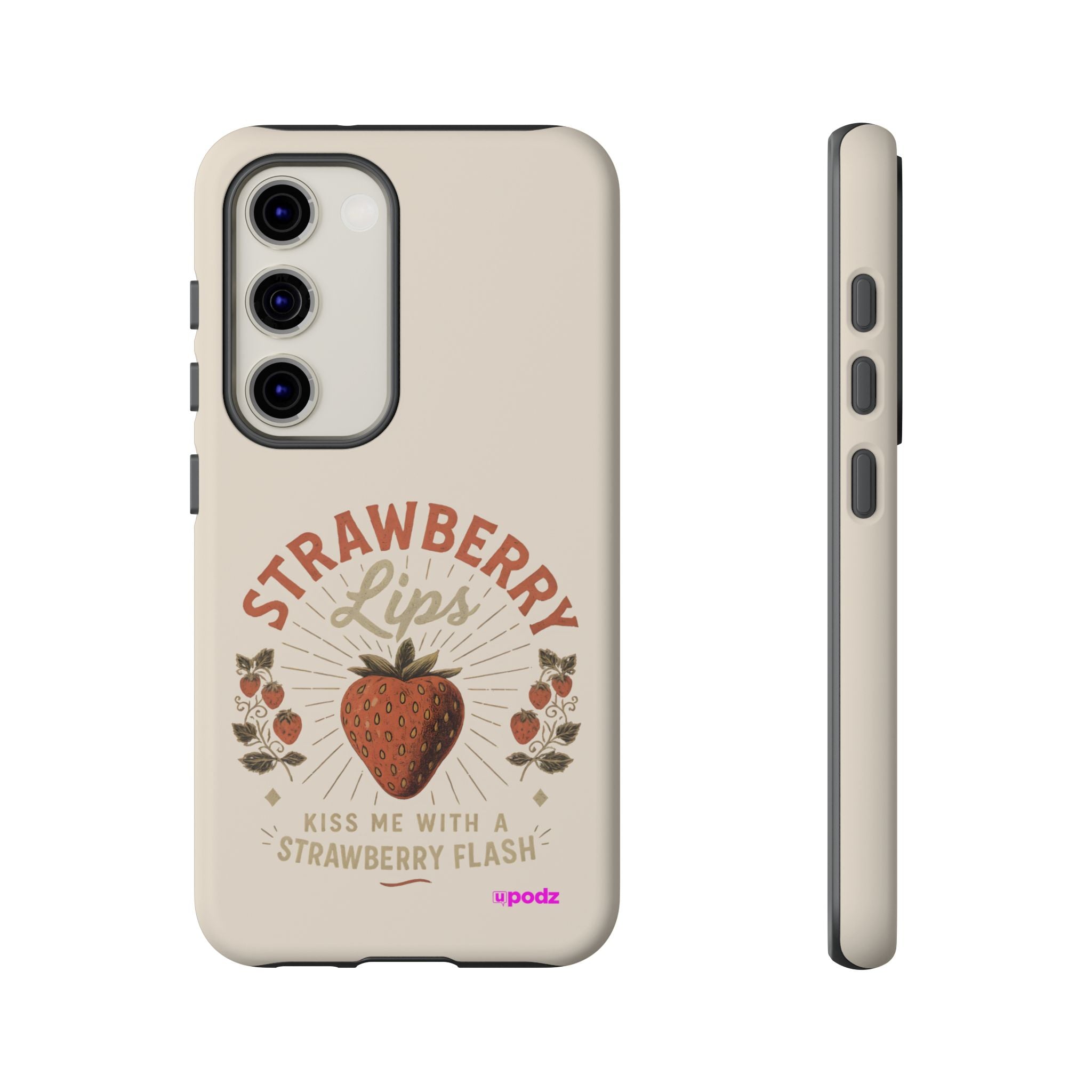 Strawberry Lips Design, Tough Cases, Phone Cover, Unique Gift