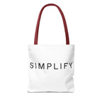 Simplify Tote Bag, Inspirational Gift, Eco-Friendly Shopping Bag
