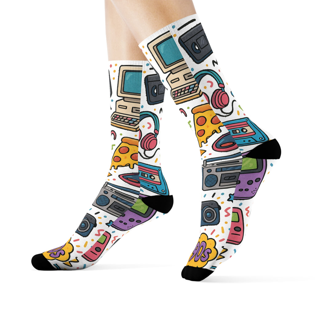 Retro 90's Socks, Funky Design
