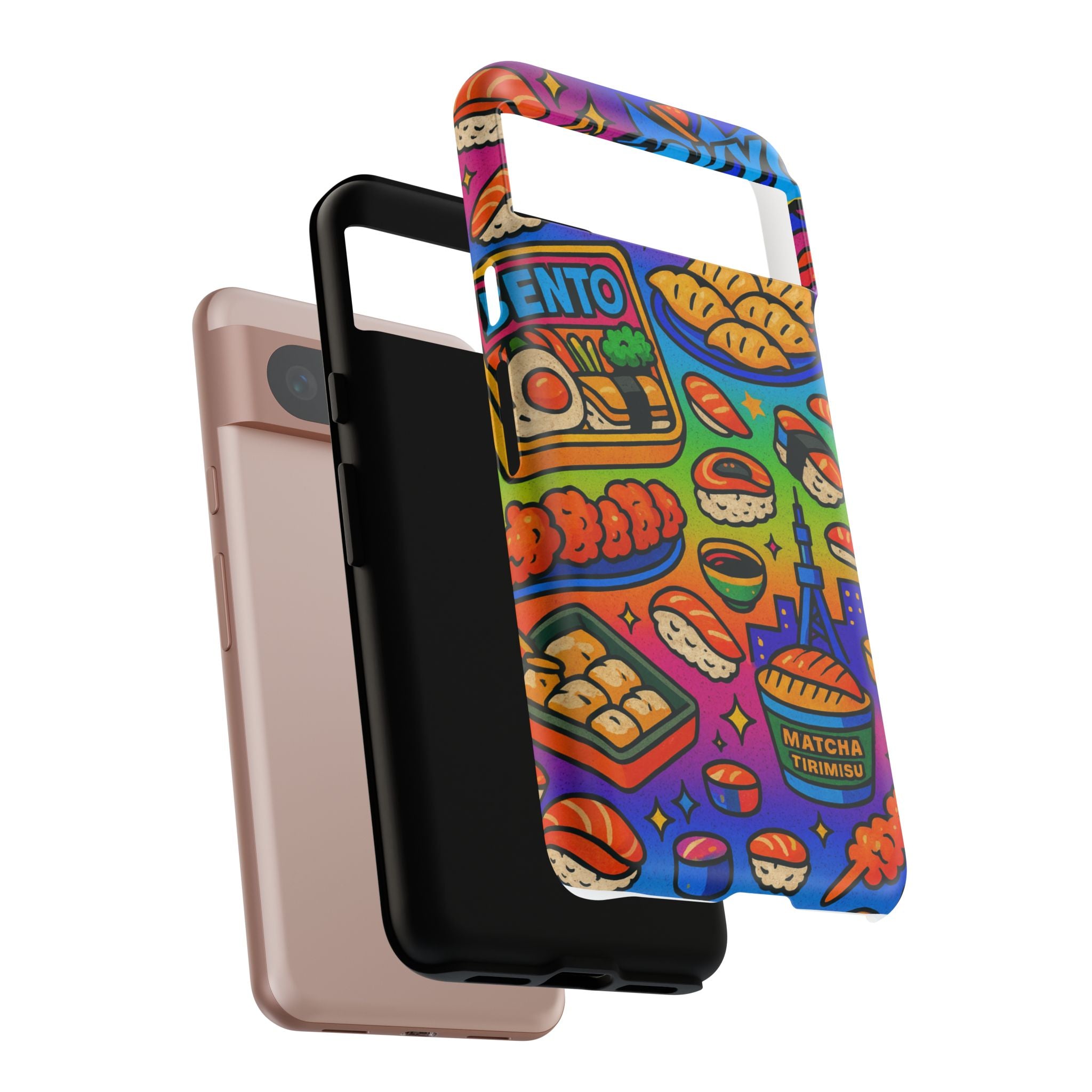 Bento Box, White Cover Design, Tough Cases, Phone Cover