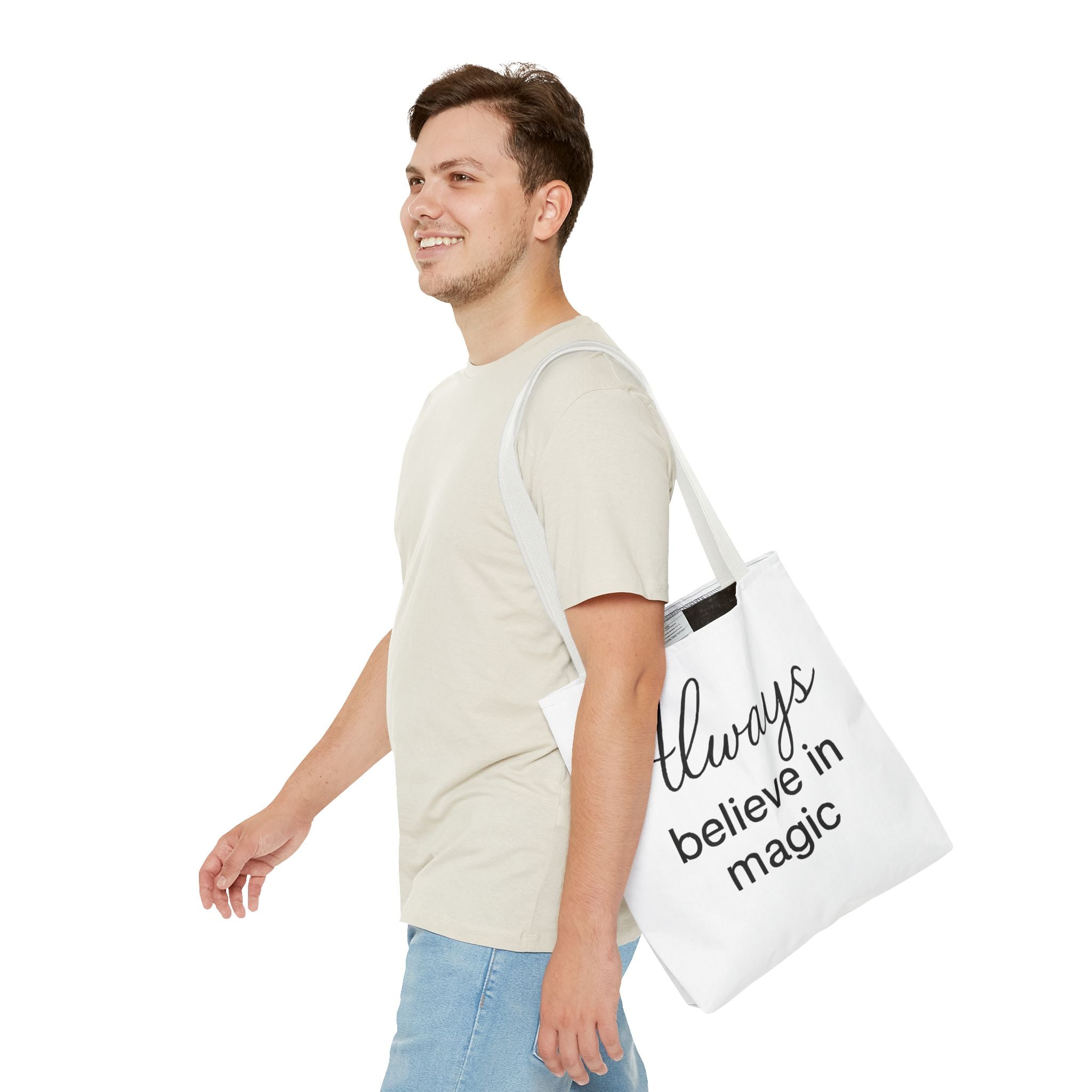 Always Believe in Magic Tote Bag, Inspirational Gift, Eco-Friendly Shopping Bag