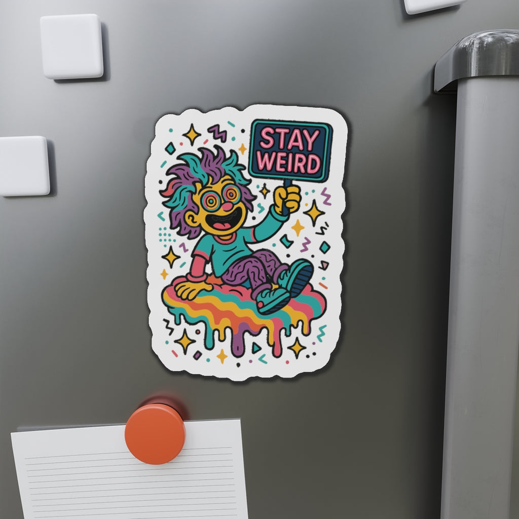 Stay Weird Die-Cut Magnets - Fun Home Decor, Gift for Food Lovers