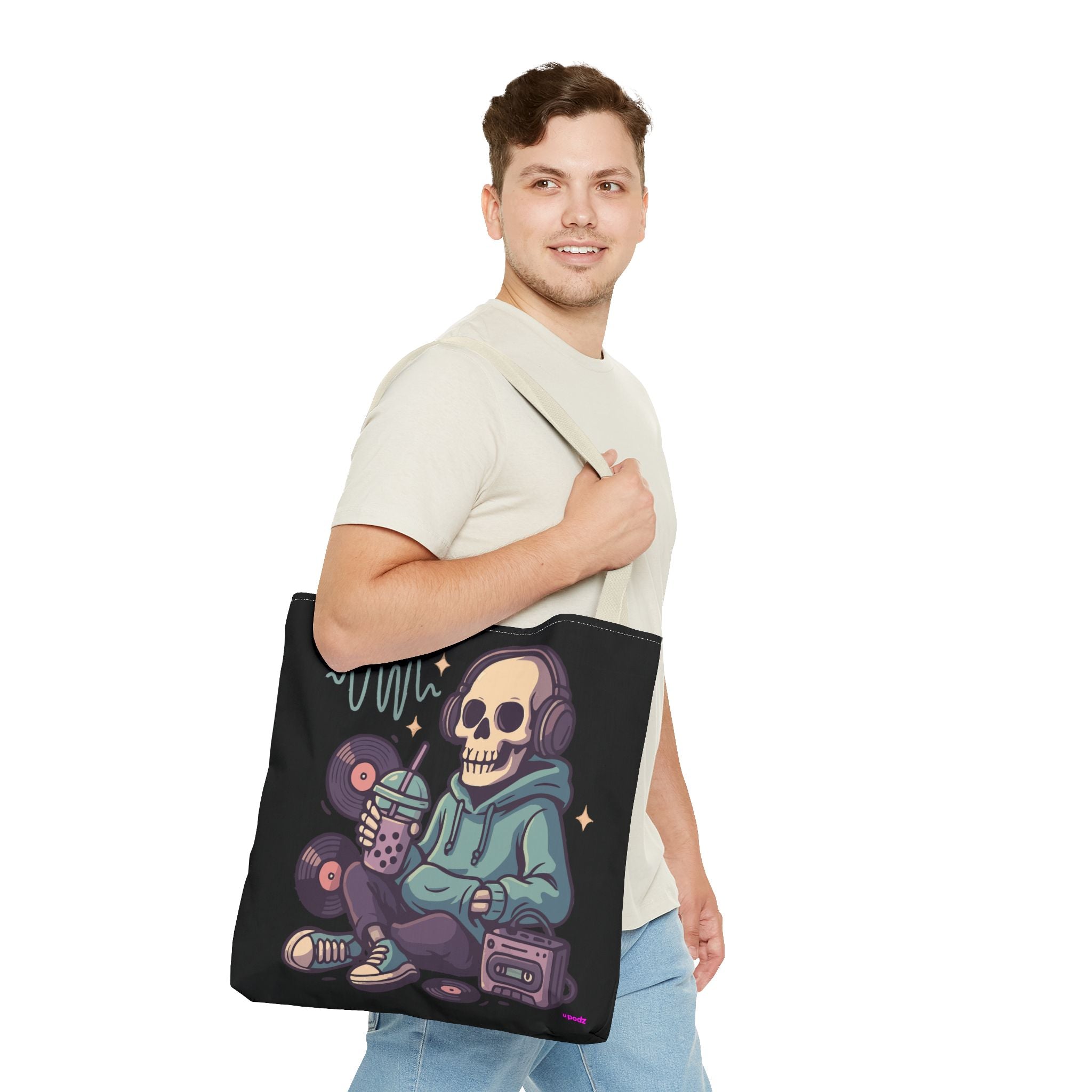 Skully Headphones Tote Bag - Quirky Fun Bag