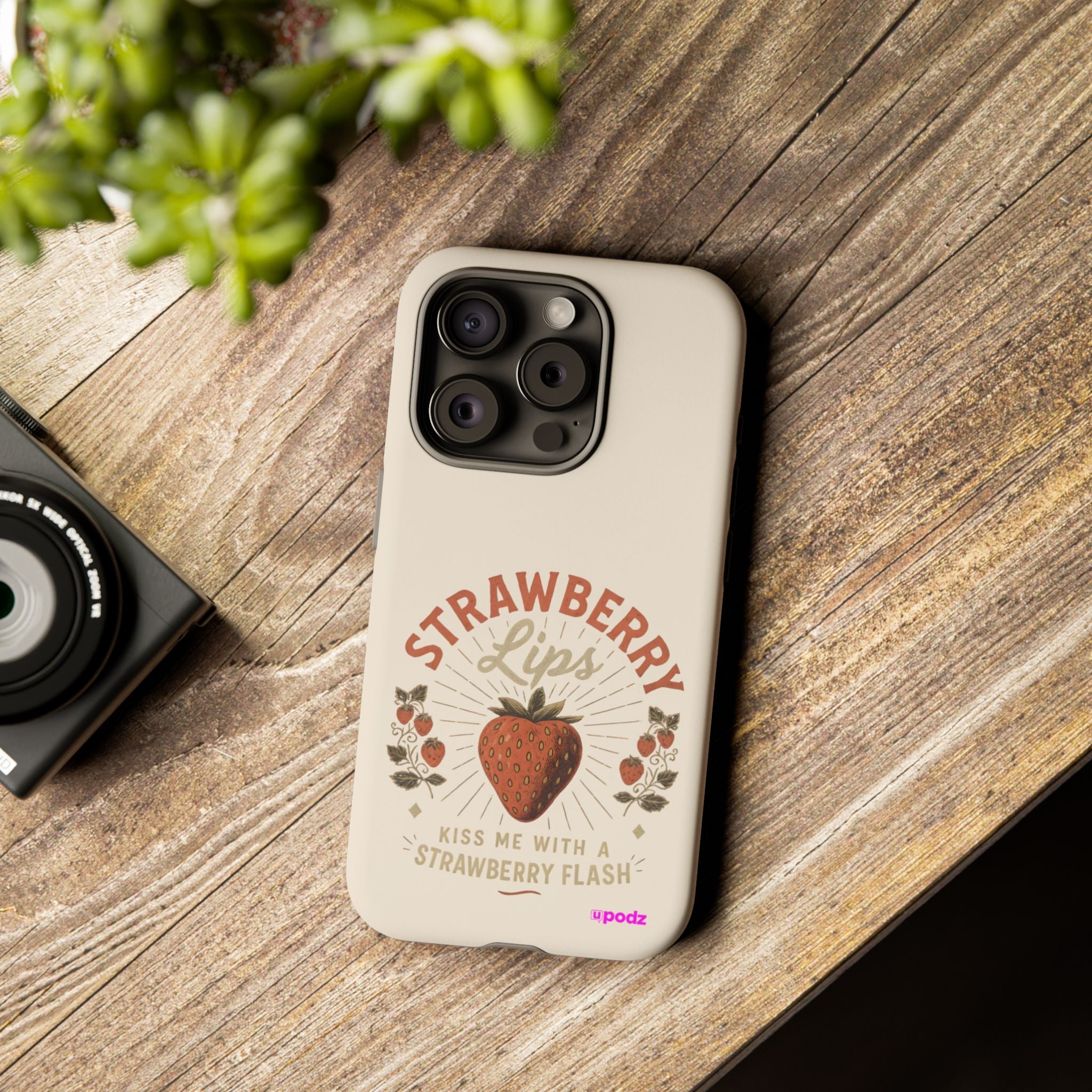Strawberry Lips Design, Tough Cases, Phone Cover, Unique Gift