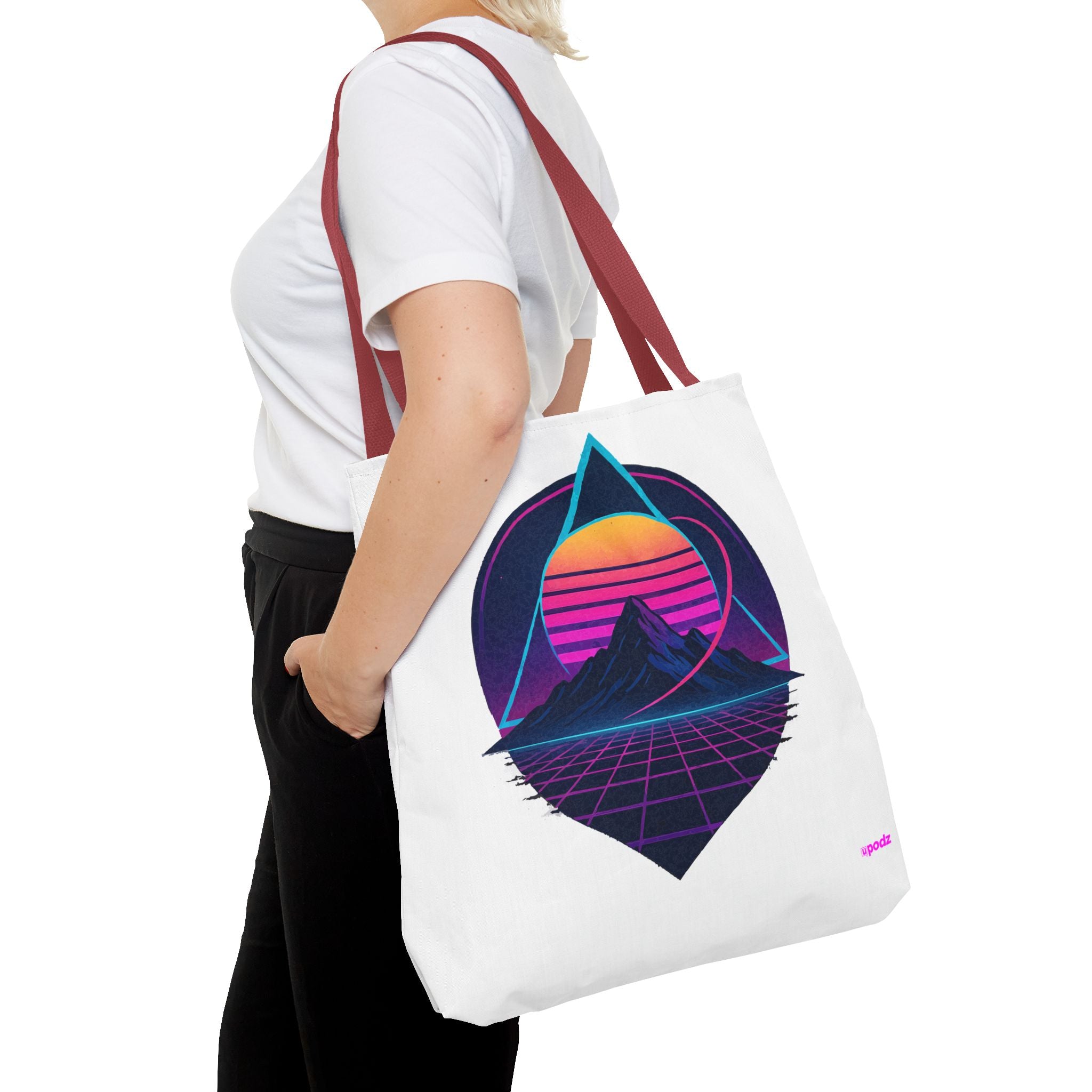 Sunset Mountain Tote - Quirky Design, Fun Bag