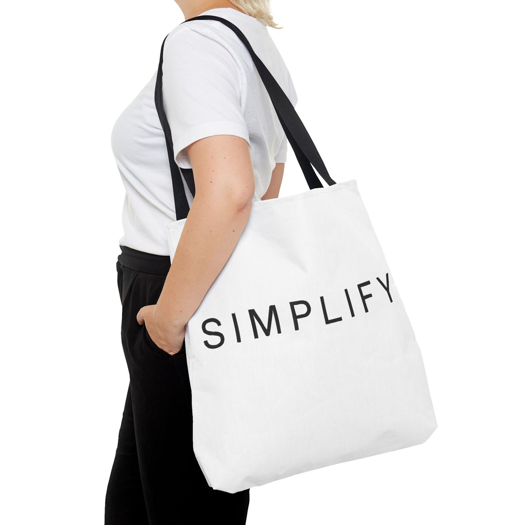 Simplify Tote Bag, Inspirational Gift, Eco-Friendly Shopping Bag