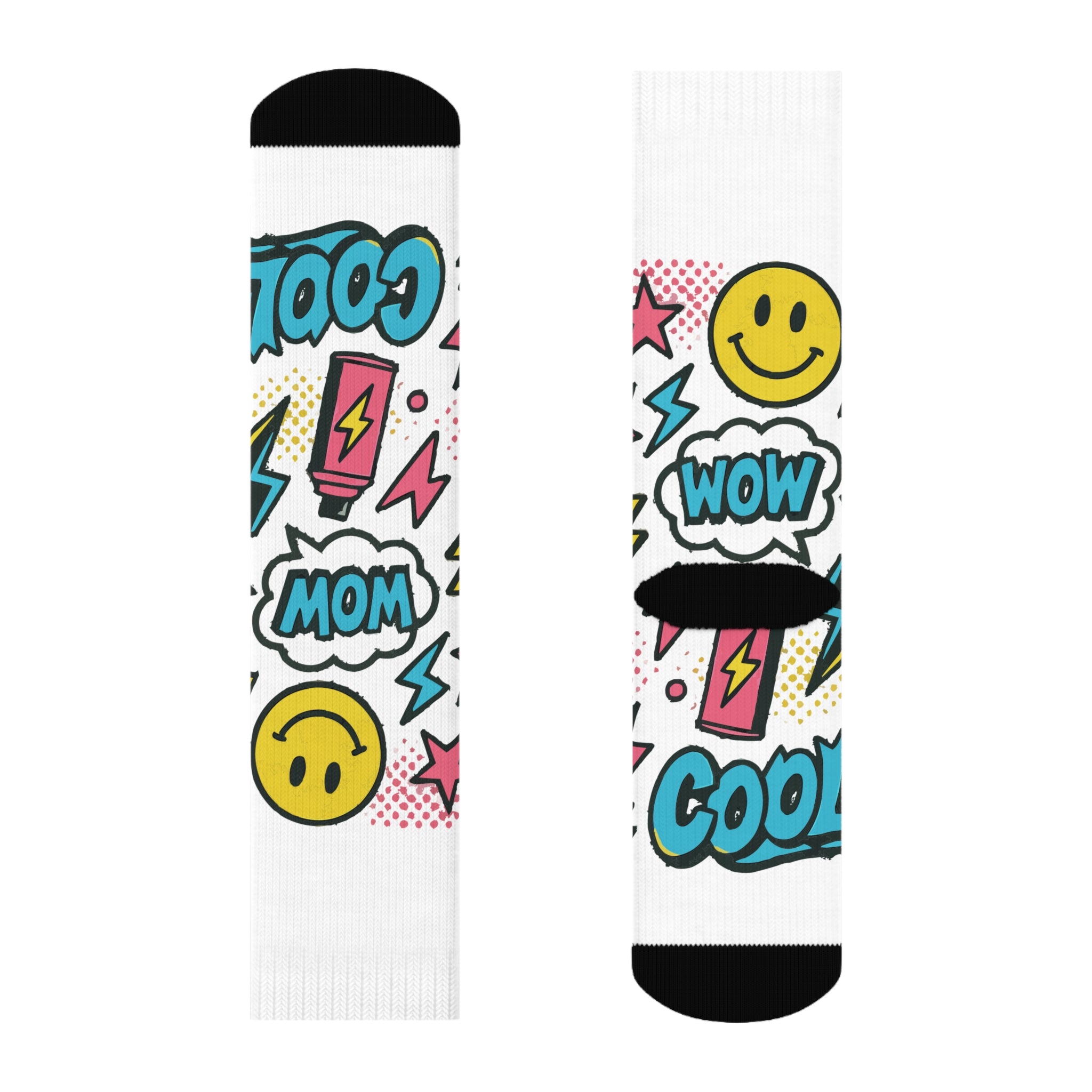 Fun Pop Art Crew Socks - Cool Socks
