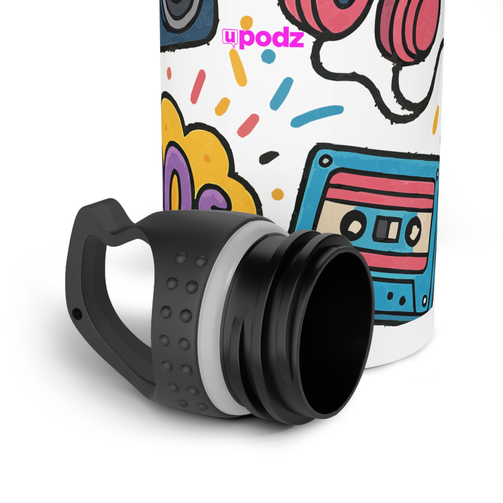Retro 90's - Water Bottle, Reusable Sports Hydration Flask
