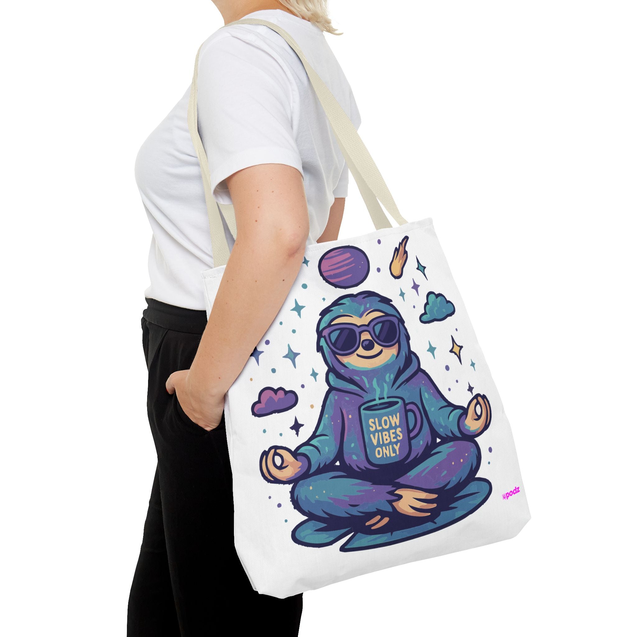 Slow Vibes Sloth Quirky Design, Fun Bag