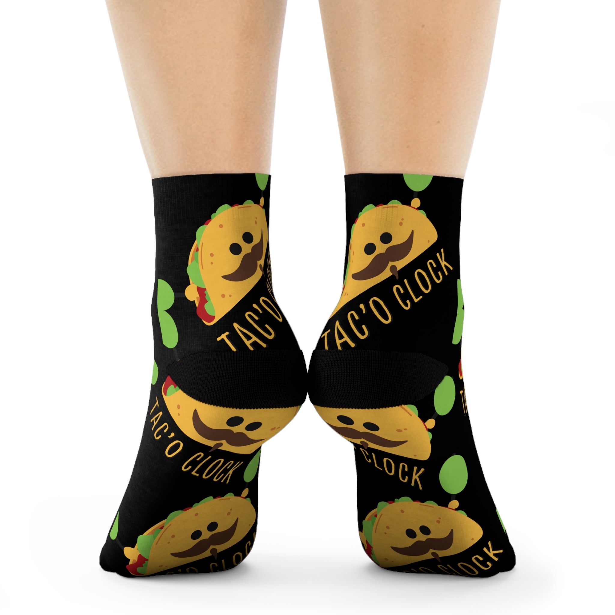 Tac o Clock Crew Socks, Jellyfish Design
