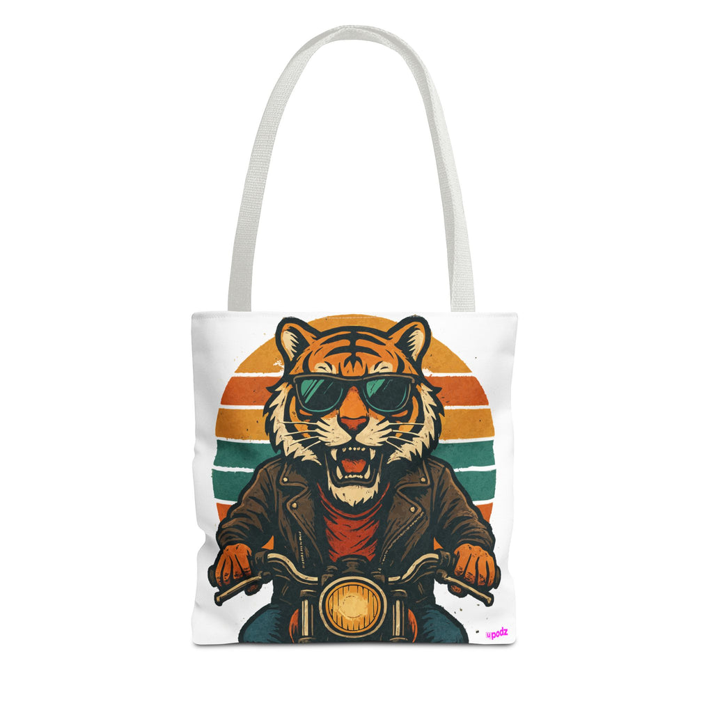 Tiger Rider Tote Bag - Quirky Fun Bag
