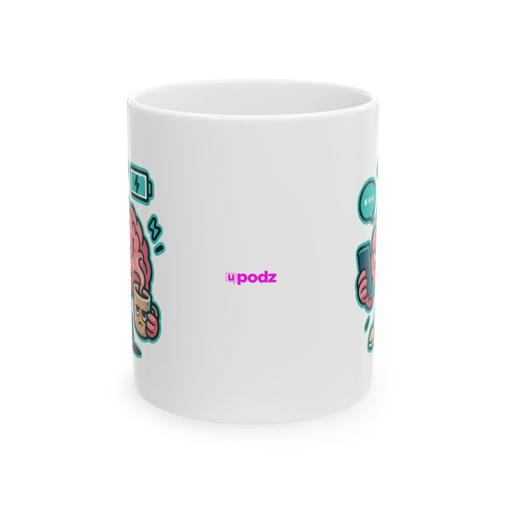 Brain Power Ceramic Mug |  Personalized Mug