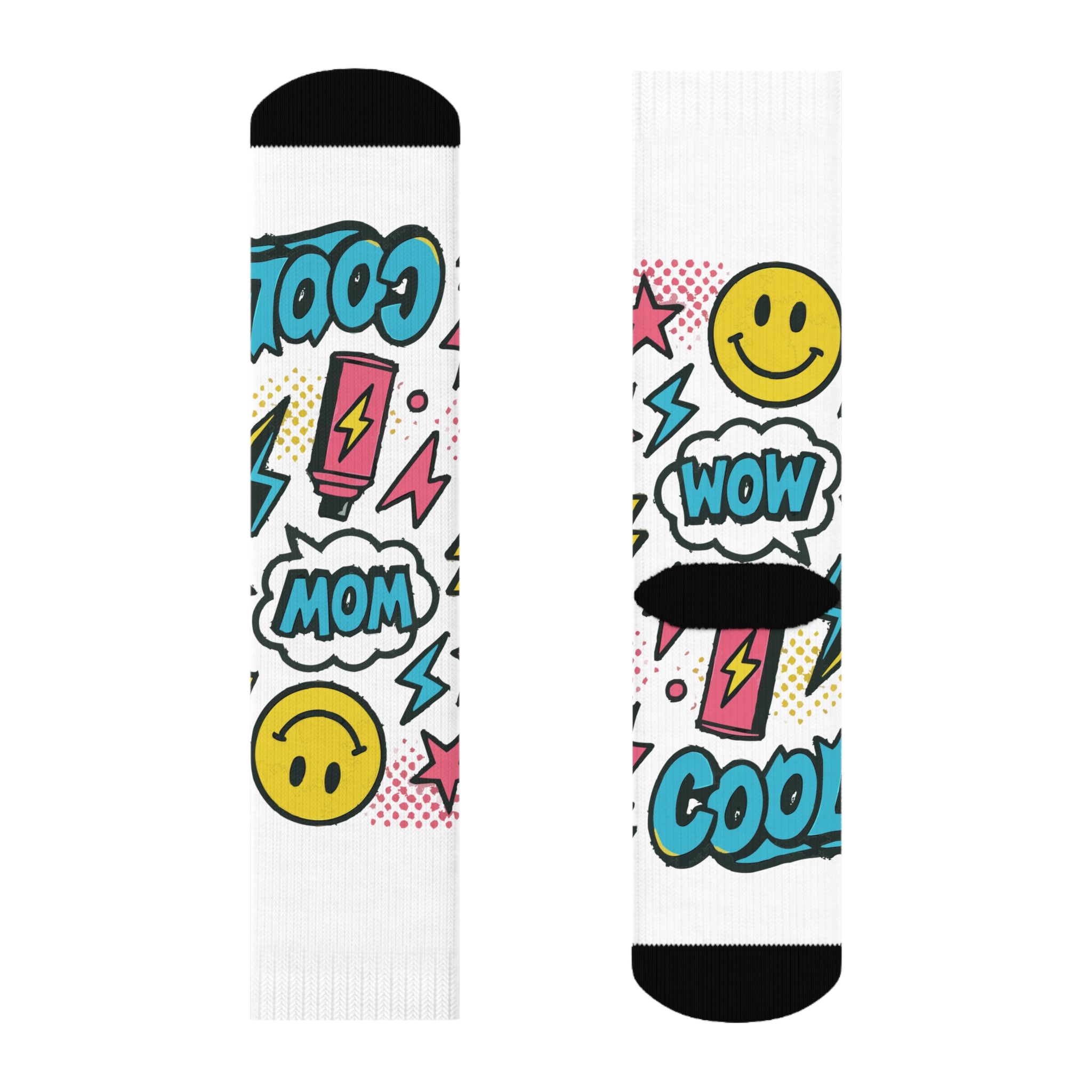Fun Pop Art Crew Socks - Cool Socks