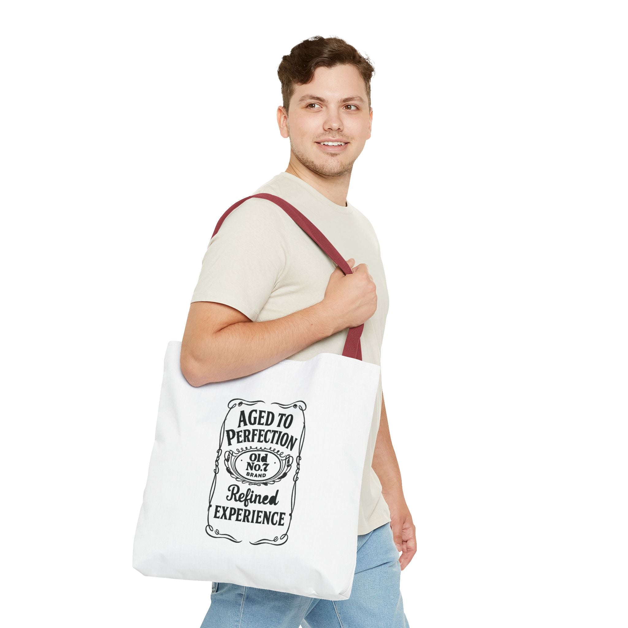 Aged to perfection Tote Bag, Inspirational Gift, Eco-Friendly Shopping Bag