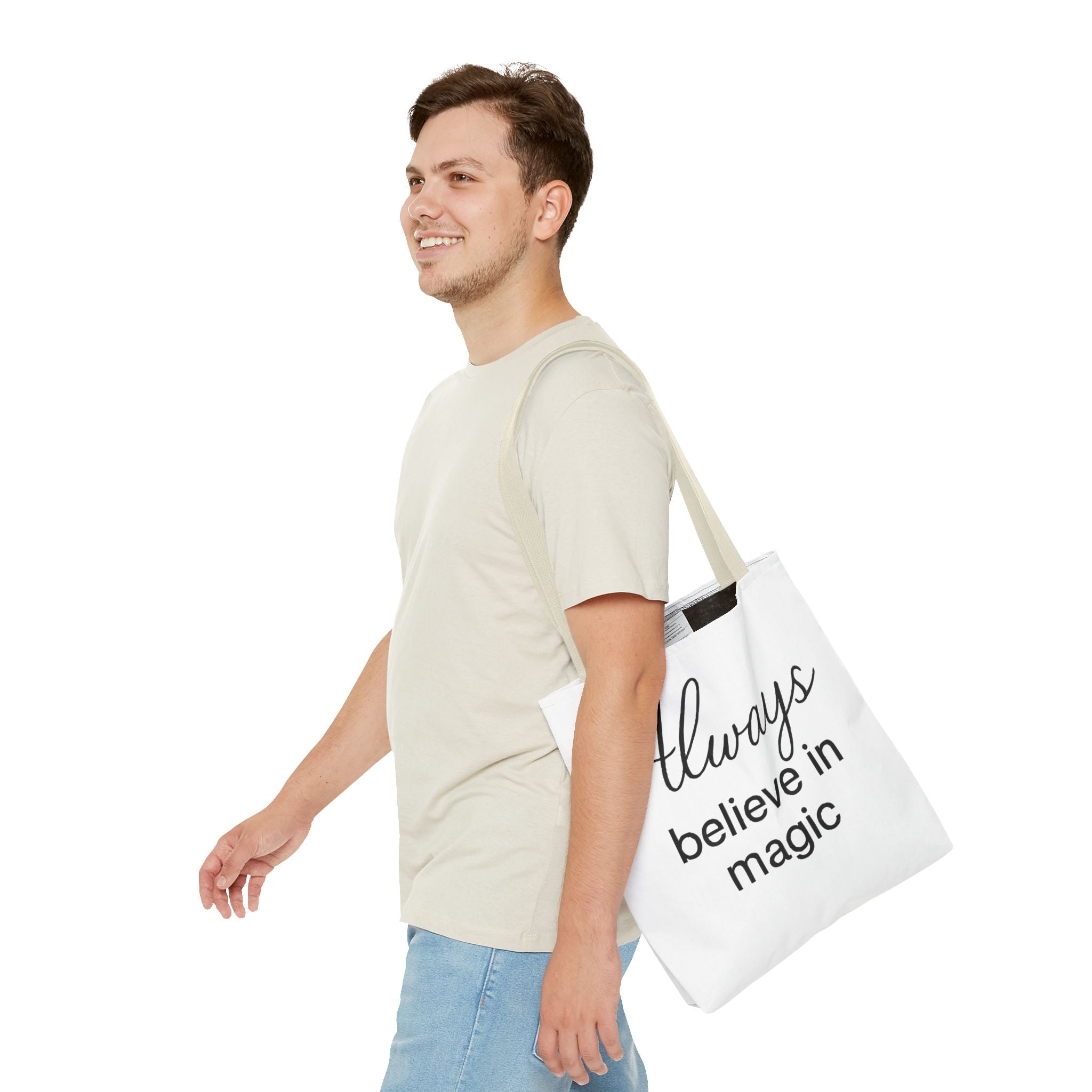 Always Believe in Magic Tote Bag, Inspirational Gift, Eco-Friendly Shopping Bag