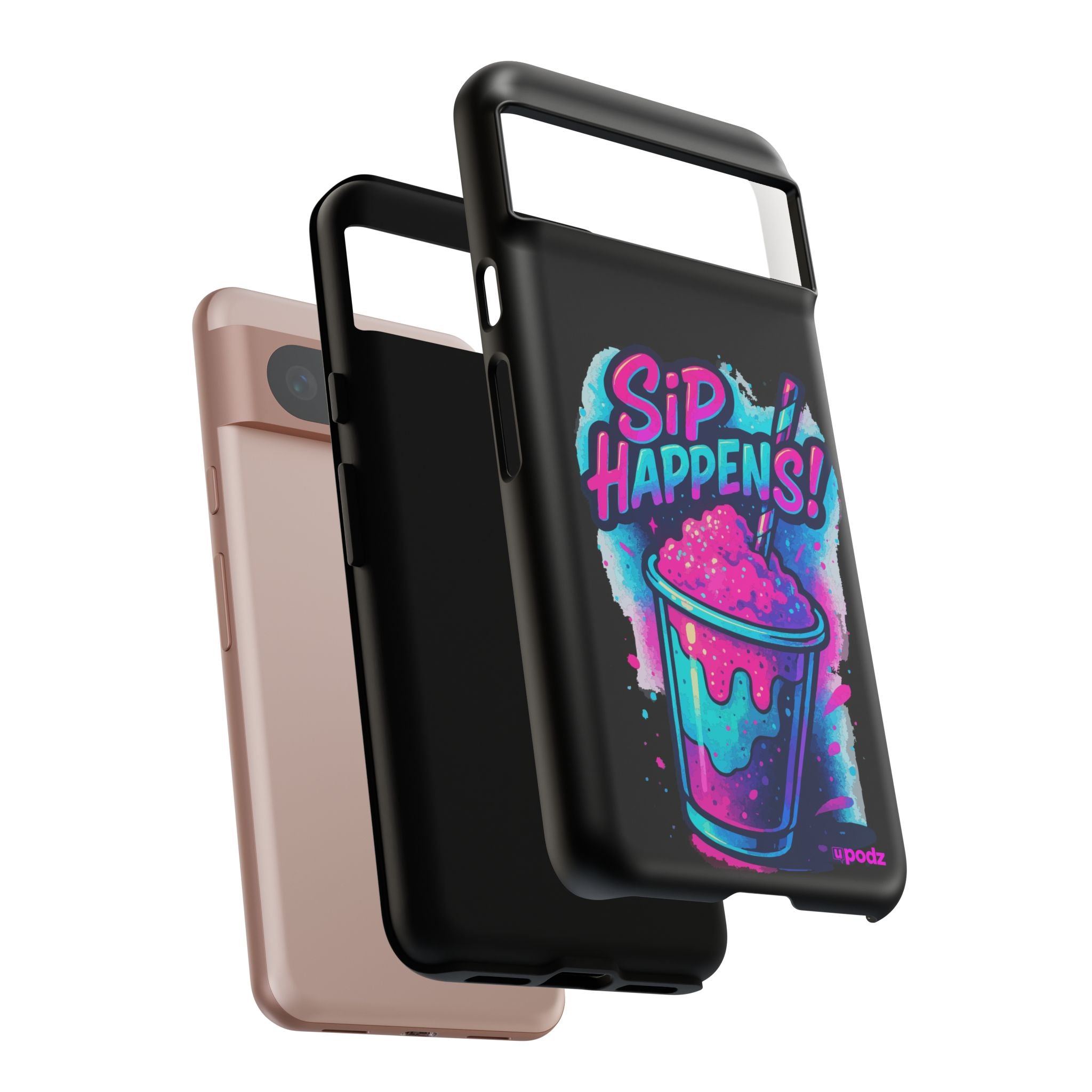 Sip Happens Phone Case Design, Tough Cases, Phone Cover