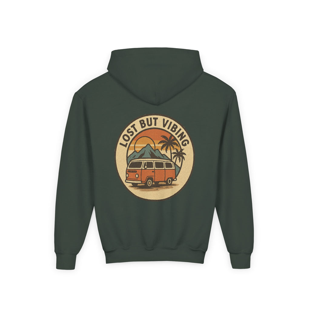 Lost but Vibing, Youth Hooded Sweatshirt, Casual Wear