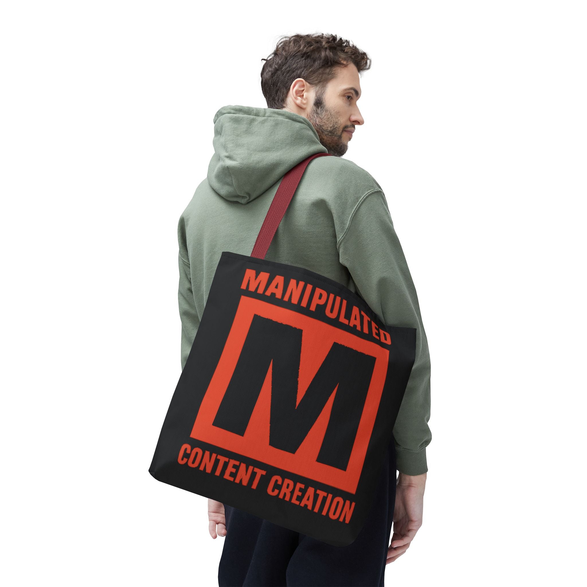 Manipulated Content Tote Bag, Inspirational Gift, Eco-Friendly Shopping Bag
