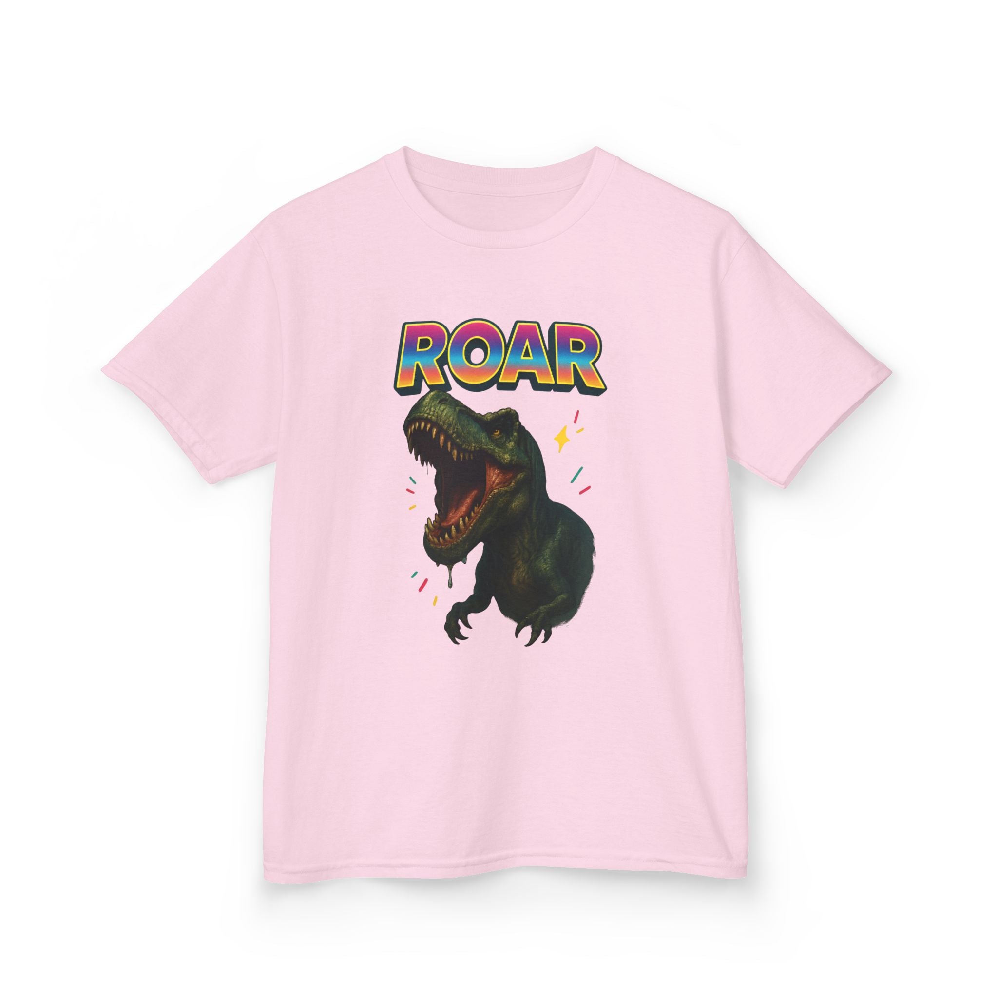 Dino Roar Kids Tee, Fun Graphic Tee, Kids Cotton T-Shirt