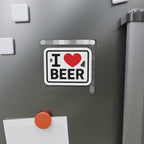 I love beer Die-Cut Magnets - Fun Home Decor, Gift for Food Lovers