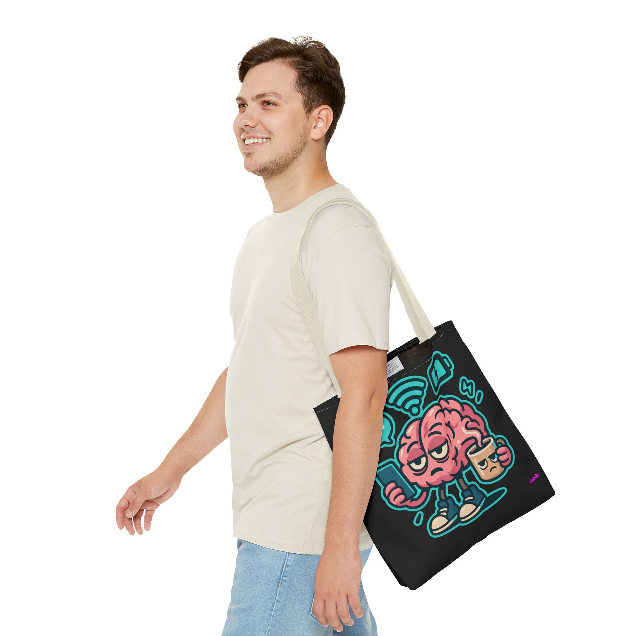 Brain Power Tote Bag - Quirky, Fun Tote Bag