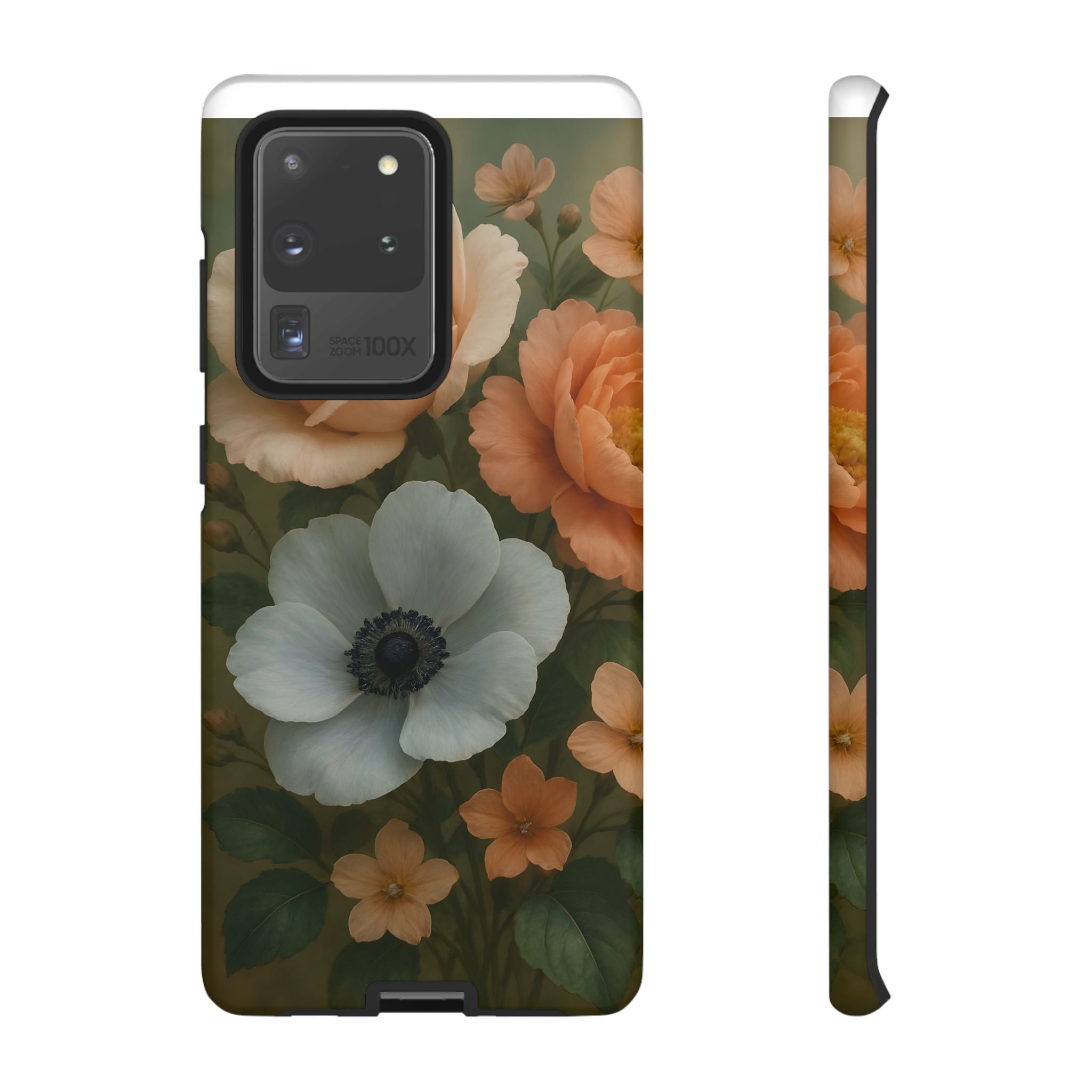 Floral Design White Cover Design, Tough Cases, Phone Cover