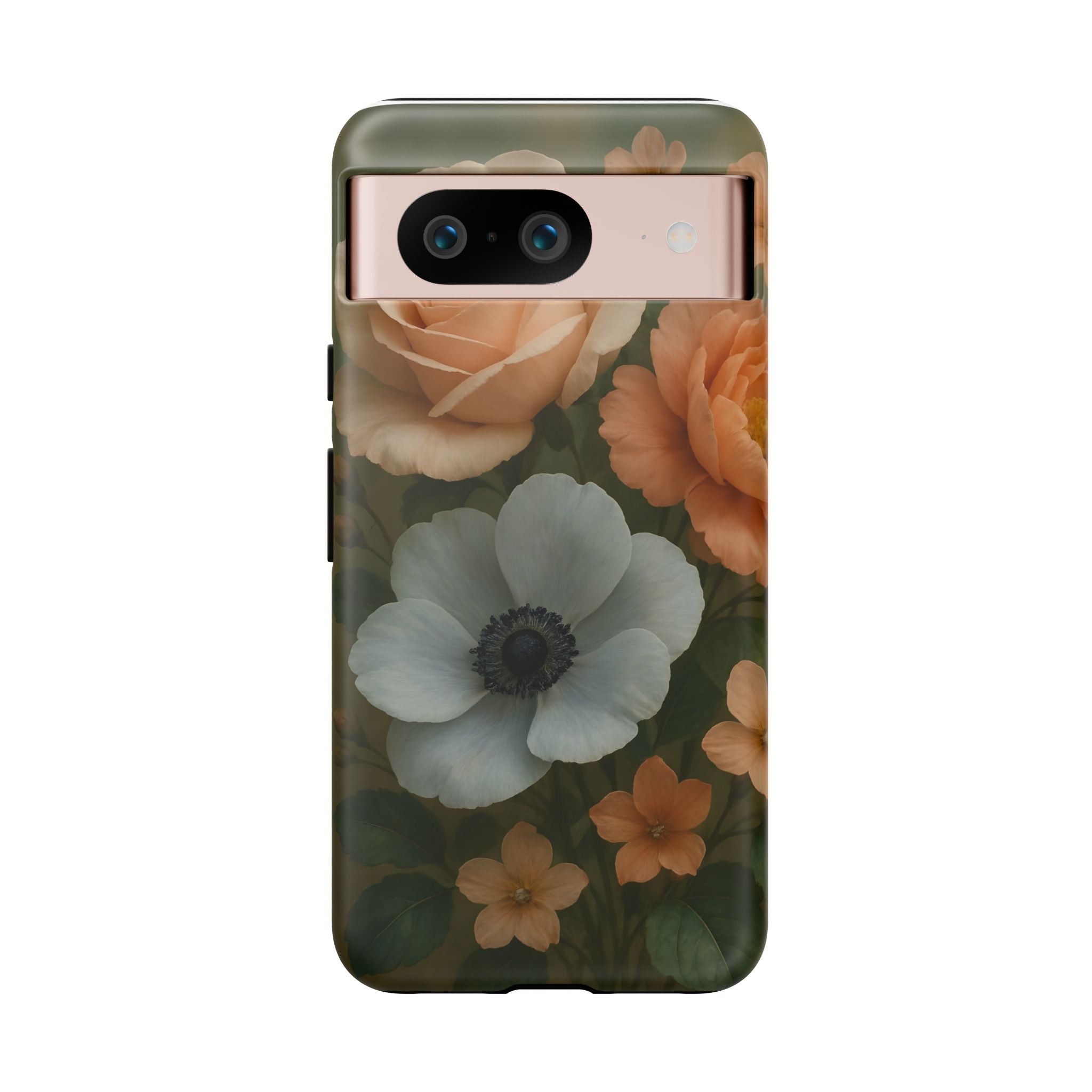 Floral Design White Cover Design, Tough Cases, Phone Cover