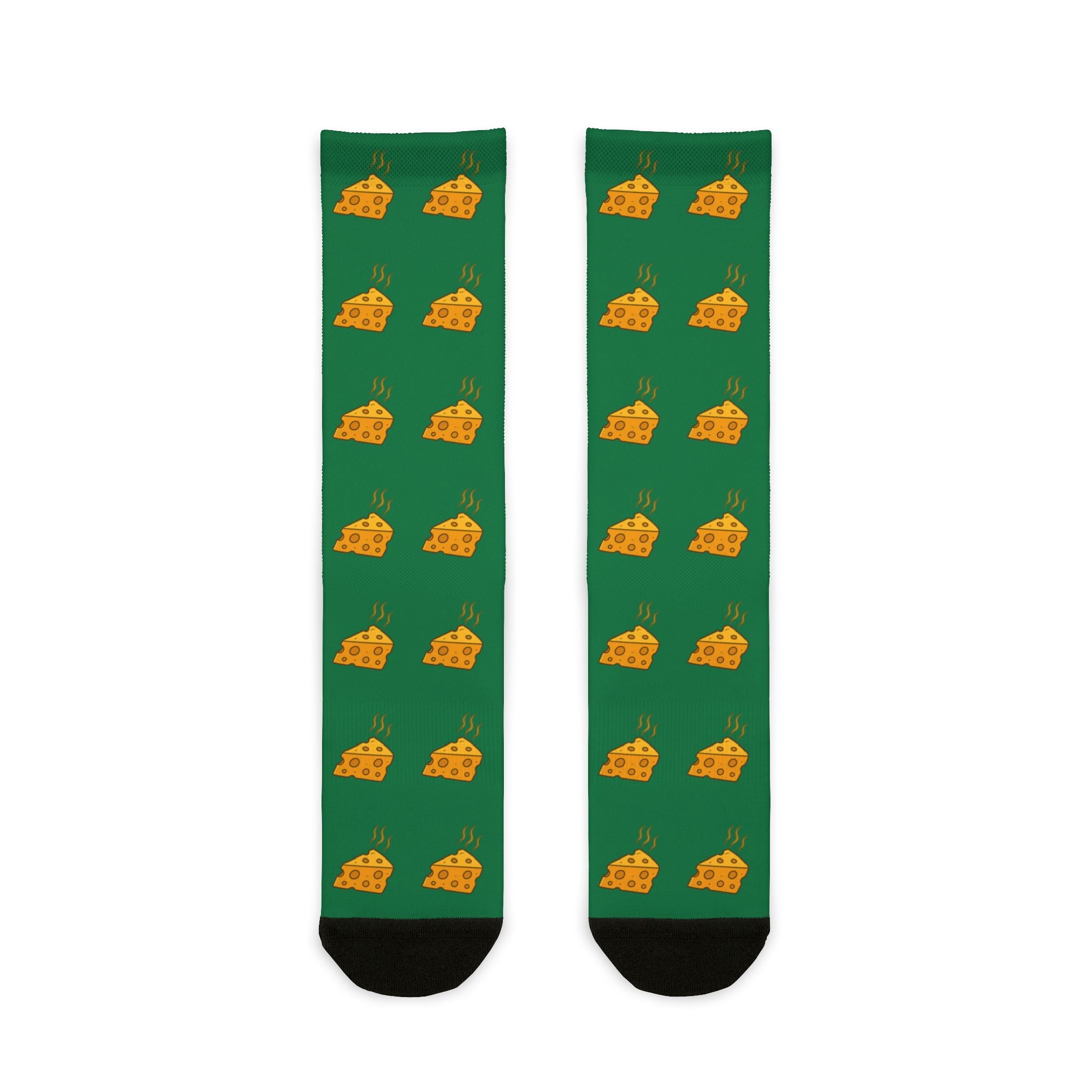 Smelly Cheese, Fun Funky Sublimation Crew Socks