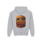 Burger Thing Youth Hooded Sweatshirt, Casual Wear