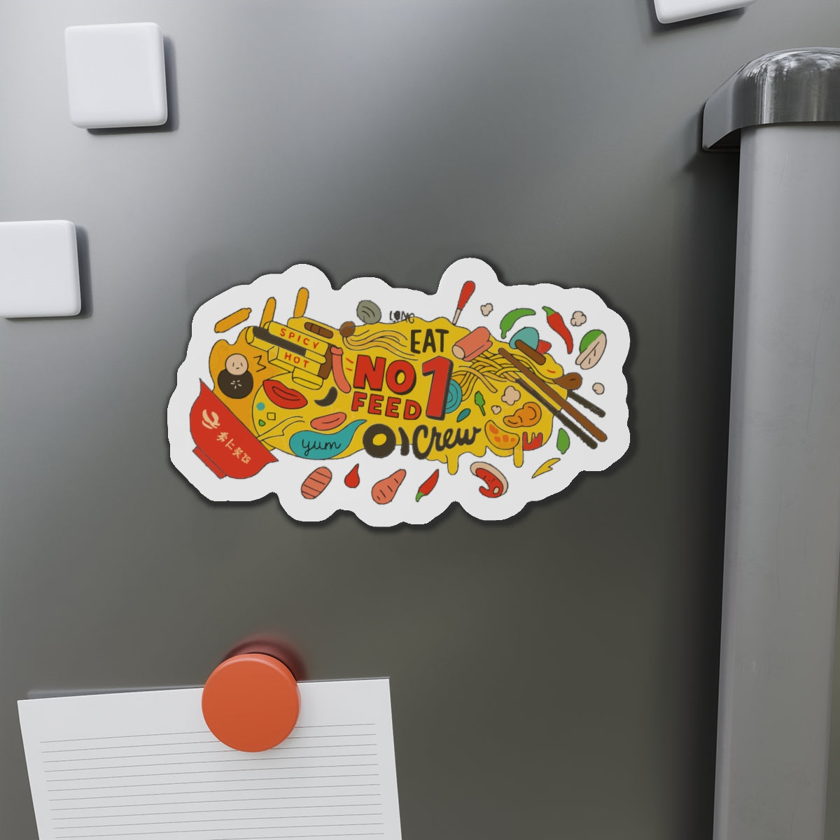 No.1 Feed Crew Die-Cut Magnets - Fun Home Decor, Gift for Food Lovers