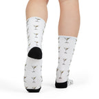 Martini Glass, Sublimation Crew Socks