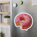 Whimsical Donut Die-Cut Magnet, Cute Kitchen Decor, Fun Gift for Foodies