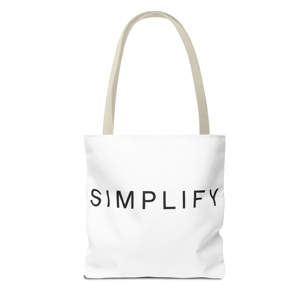 Simplify Tote Bag, Inspirational Gift, Eco-Friendly Shopping Bag