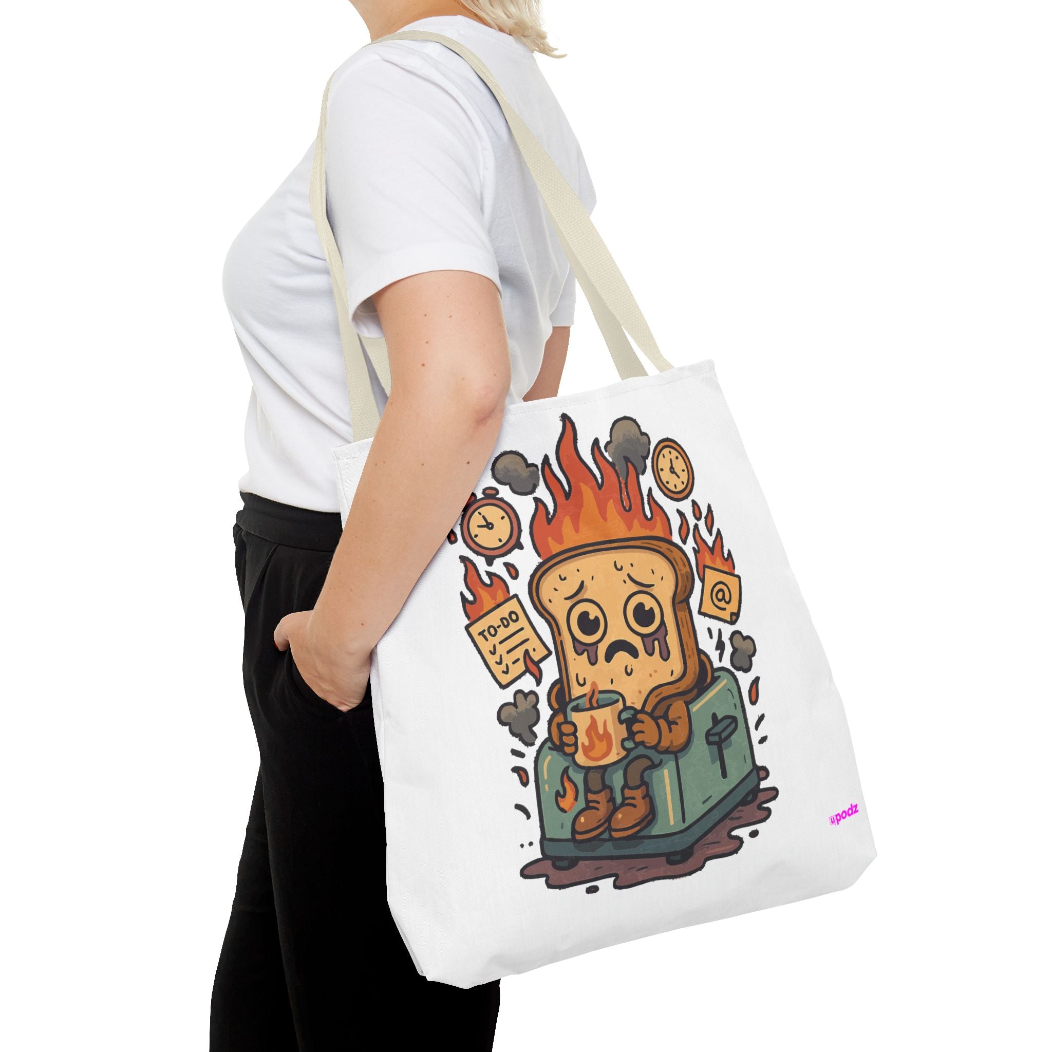 Burnt Toast Tote Bag - Quirky Fun Bag