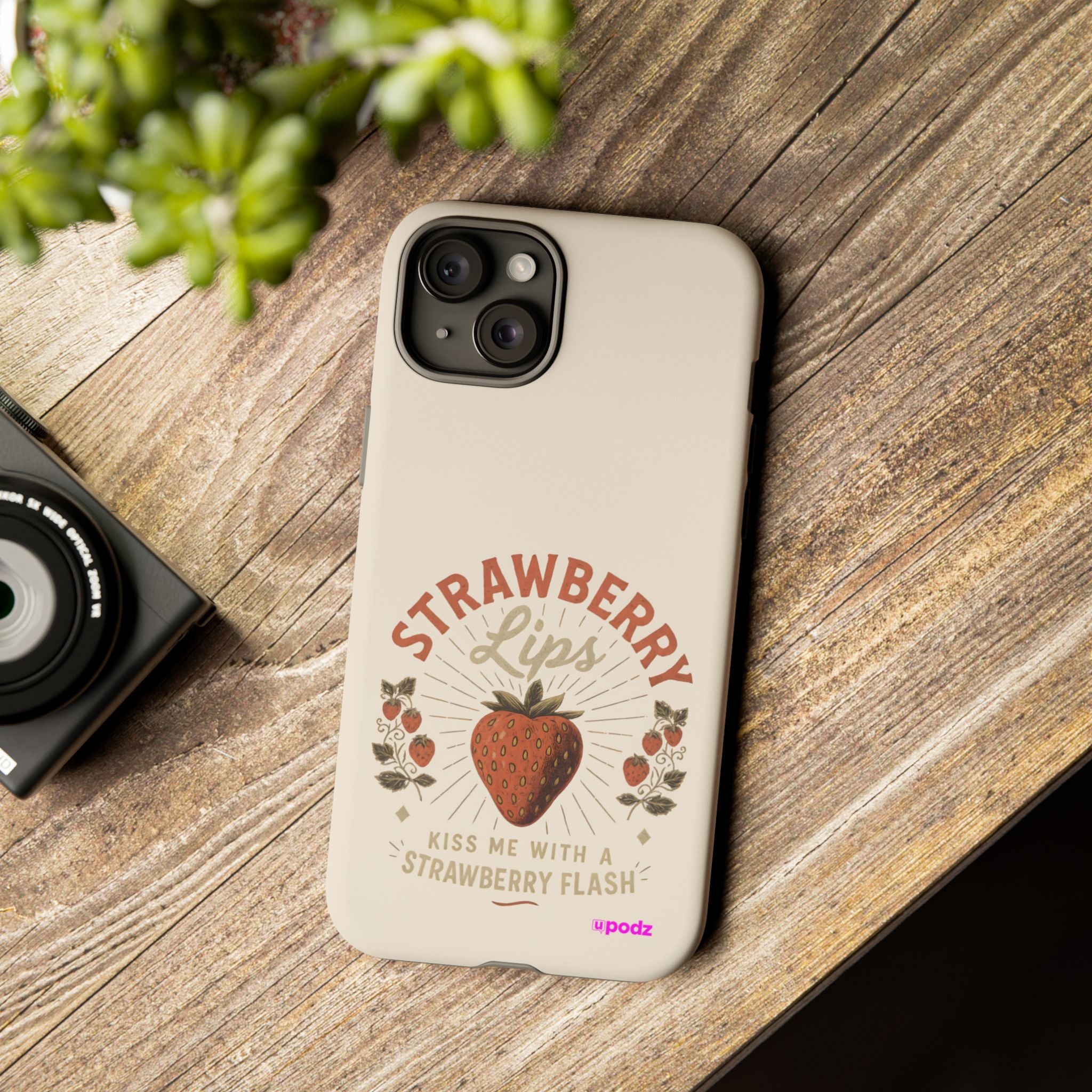 Strawberry Lips Design, Tough Cases, Phone Cover, Unique Gift