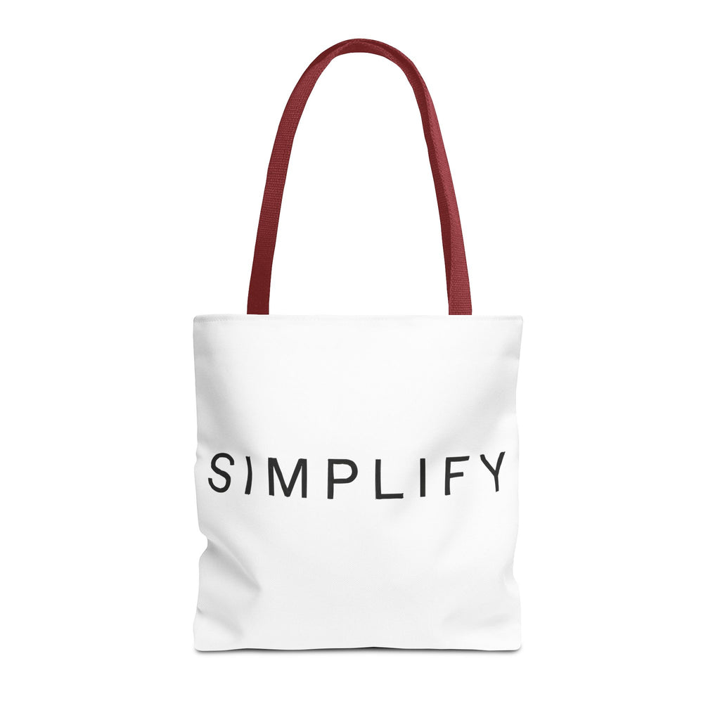 Simplify Tote Bag, Inspirational Gift, Eco-Friendly Shopping Bag