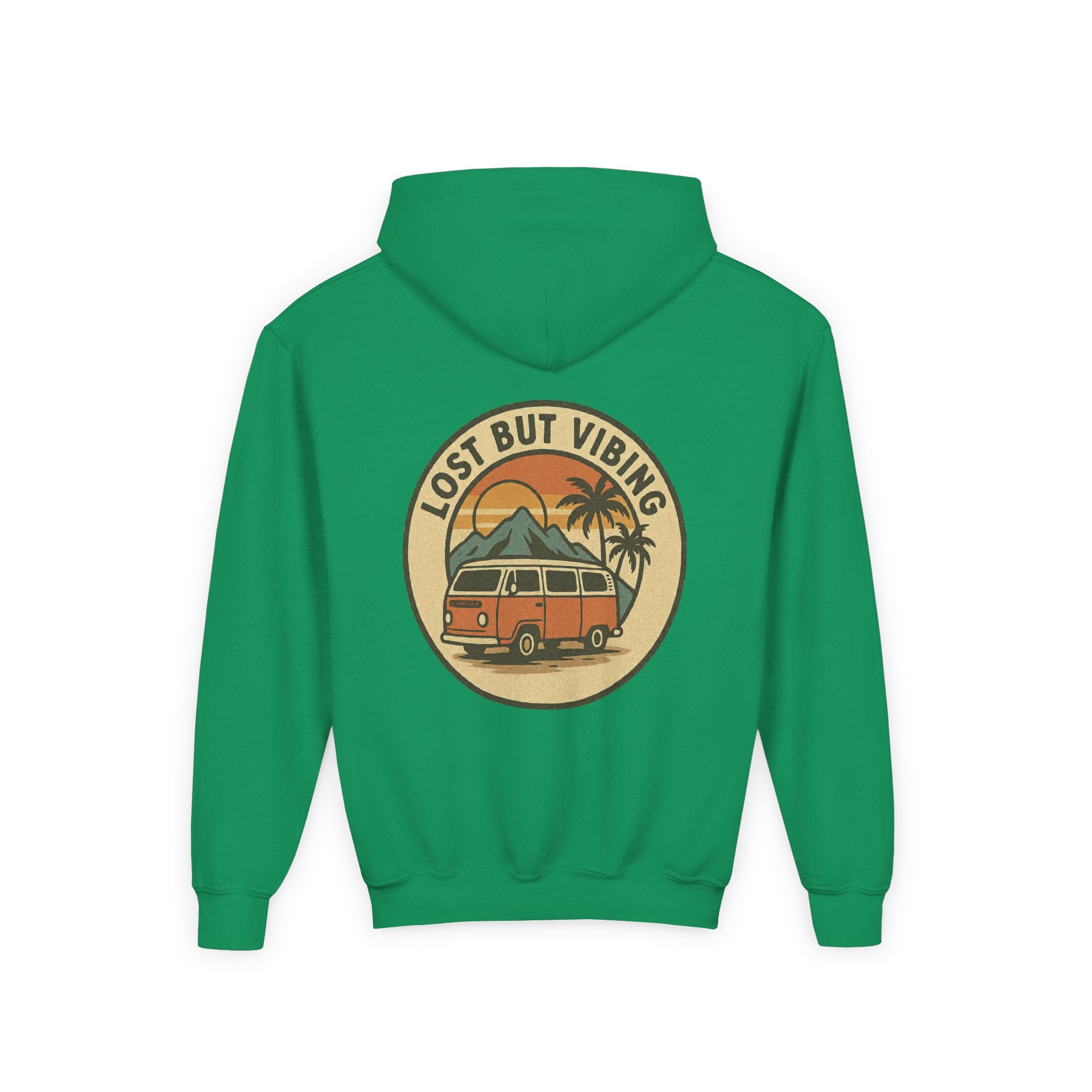 Lost but Vibing, Youth Hooded Sweatshirt, Casual Wear