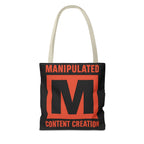 Manipulated Content Tote Bag, Inspirational Gift, Eco-Friendly Shopping Bag