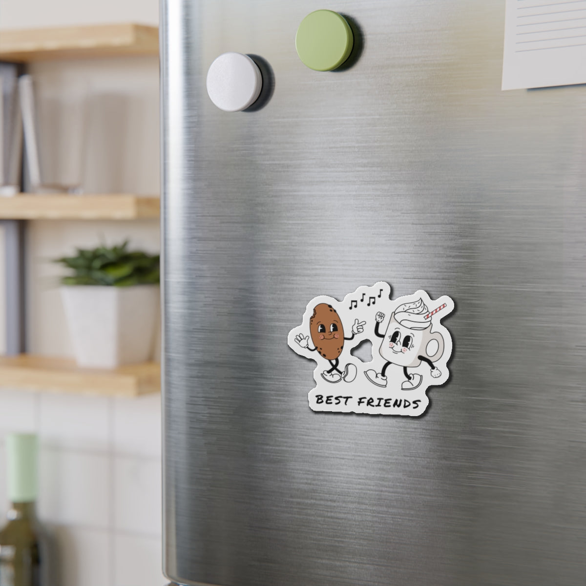 Best Friends Die-Cut Magnets, Cute Friendship Fridge Decor