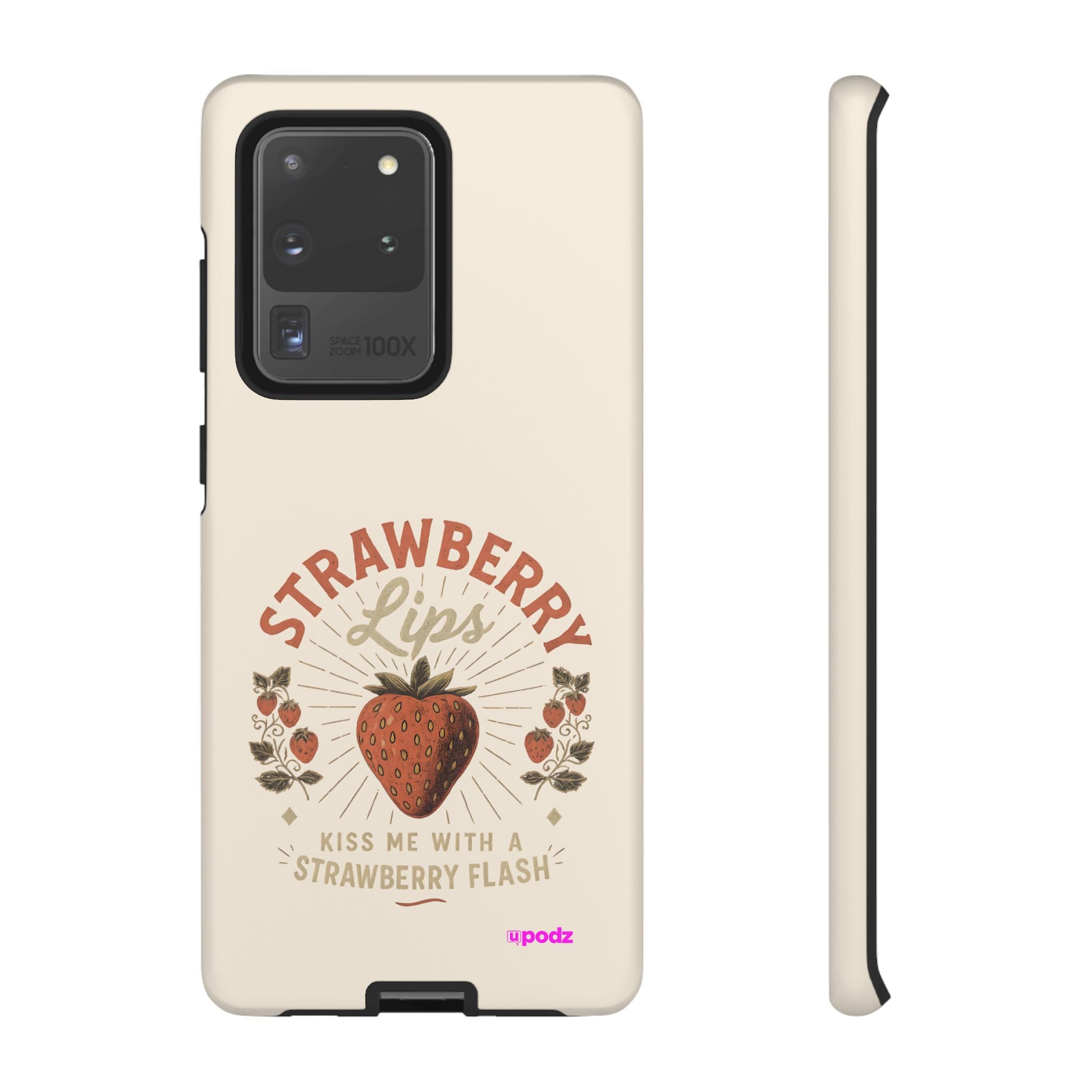 Strawberry Lips Design, Tough Cases, Phone Cover, Unique Gift