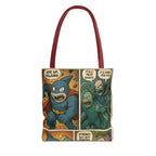 Shark Villain Tote Bag - Quirky AOP Design, Fun Bag