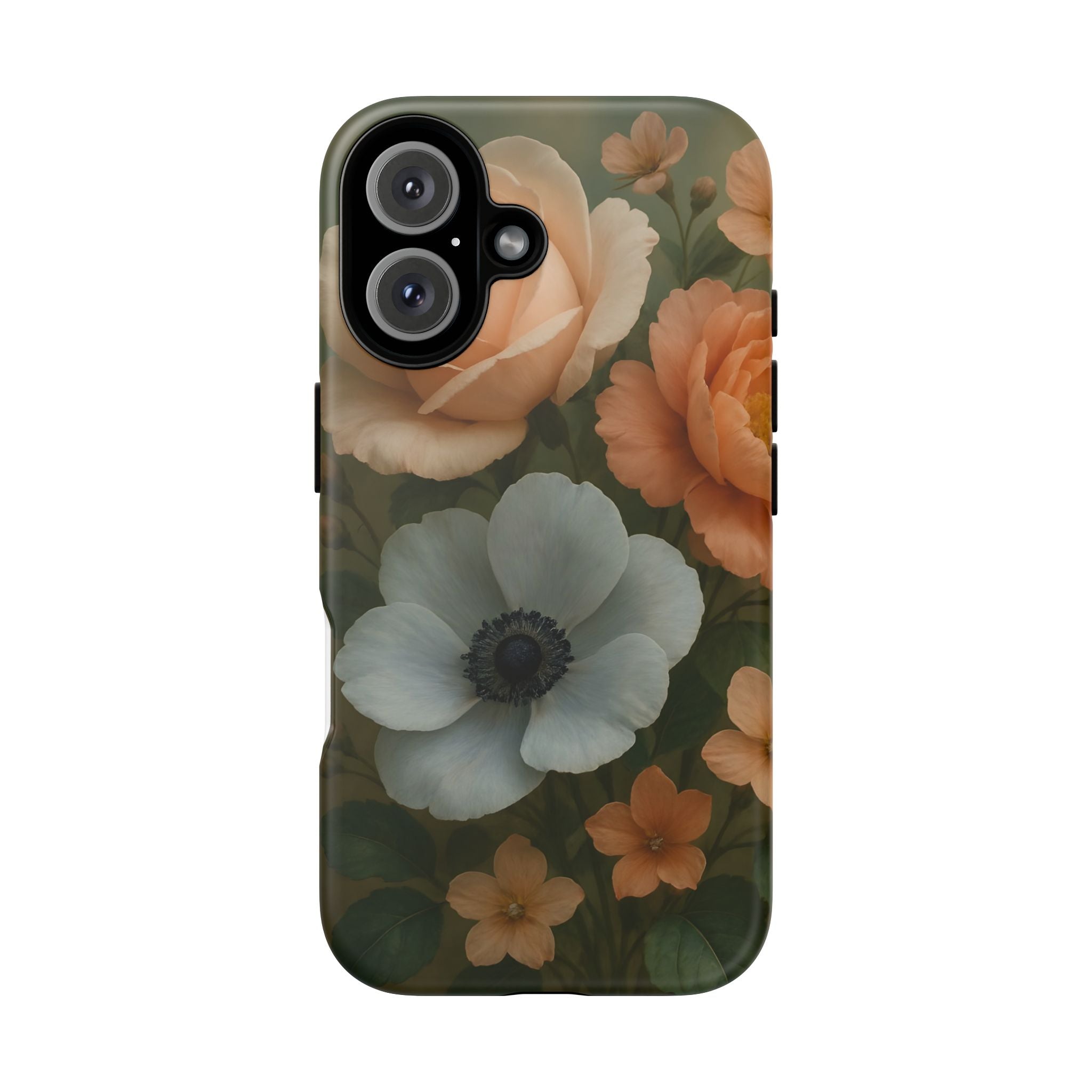 Floral Design White Cover Design, Tough Cases, Phone Cover