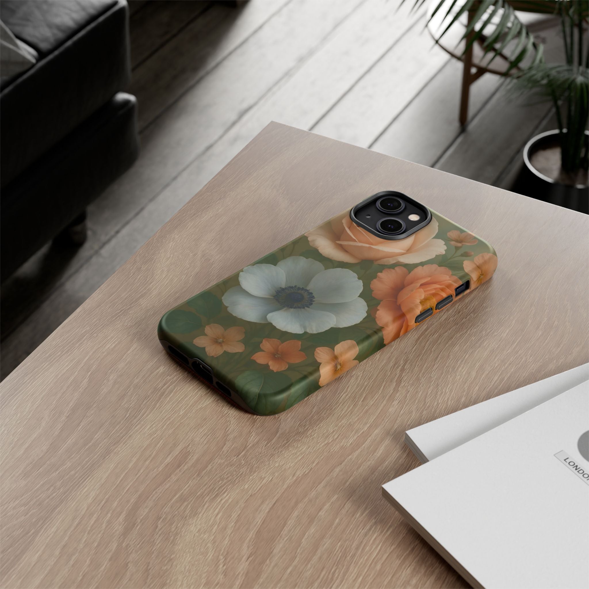 Floral Design White Cover Design, Tough Cases, Phone Cover
