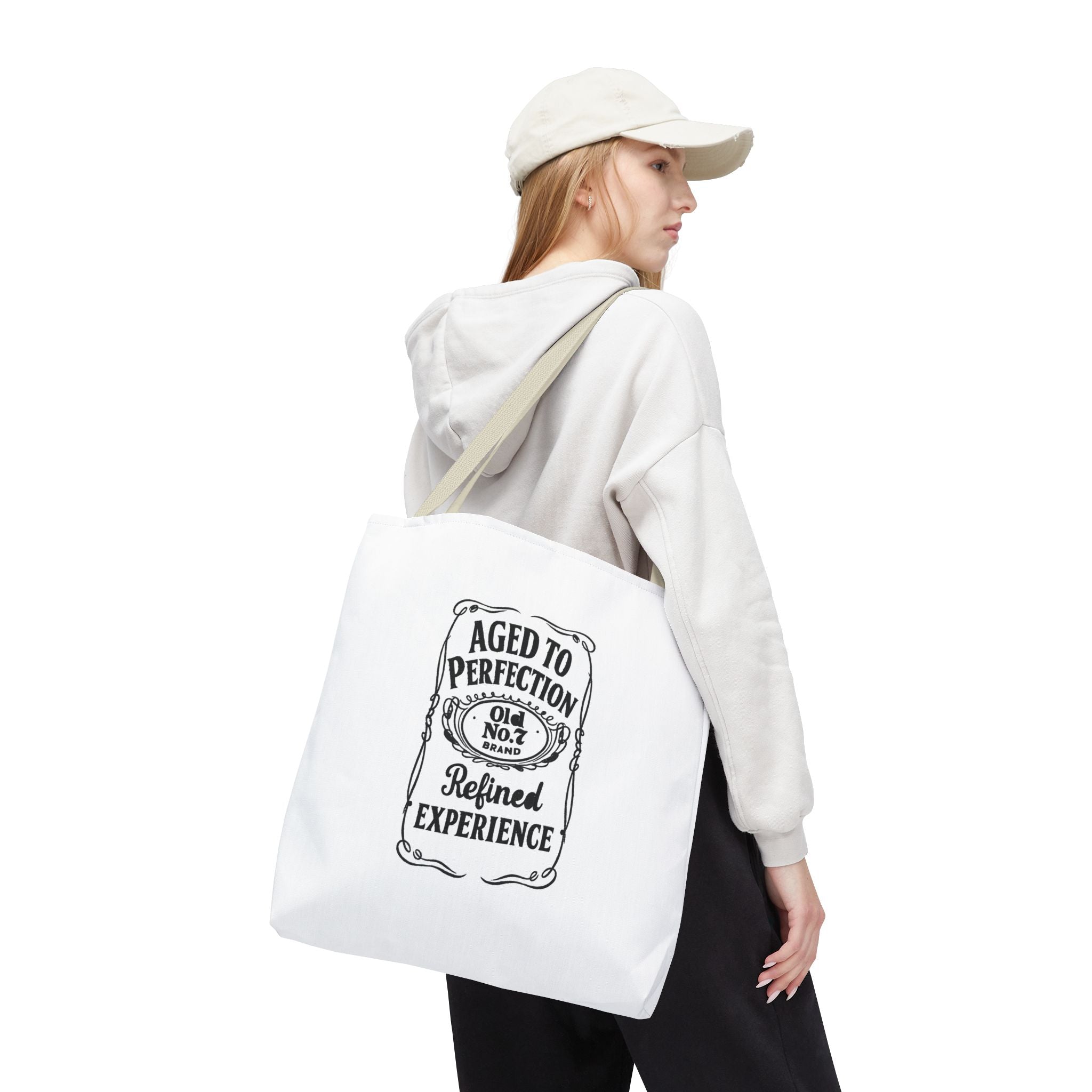Aged to perfection Tote Bag, Inspirational Gift, Eco-Friendly Shopping Bag