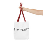 Simplify Tote Bag, Inspirational Gift, Eco-Friendly Shopping Bag