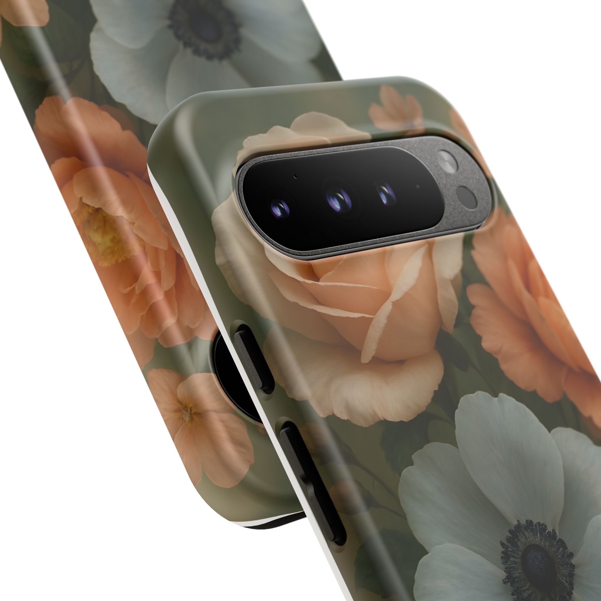 Floral Design White Cover Design, Tough Cases, Phone Cover