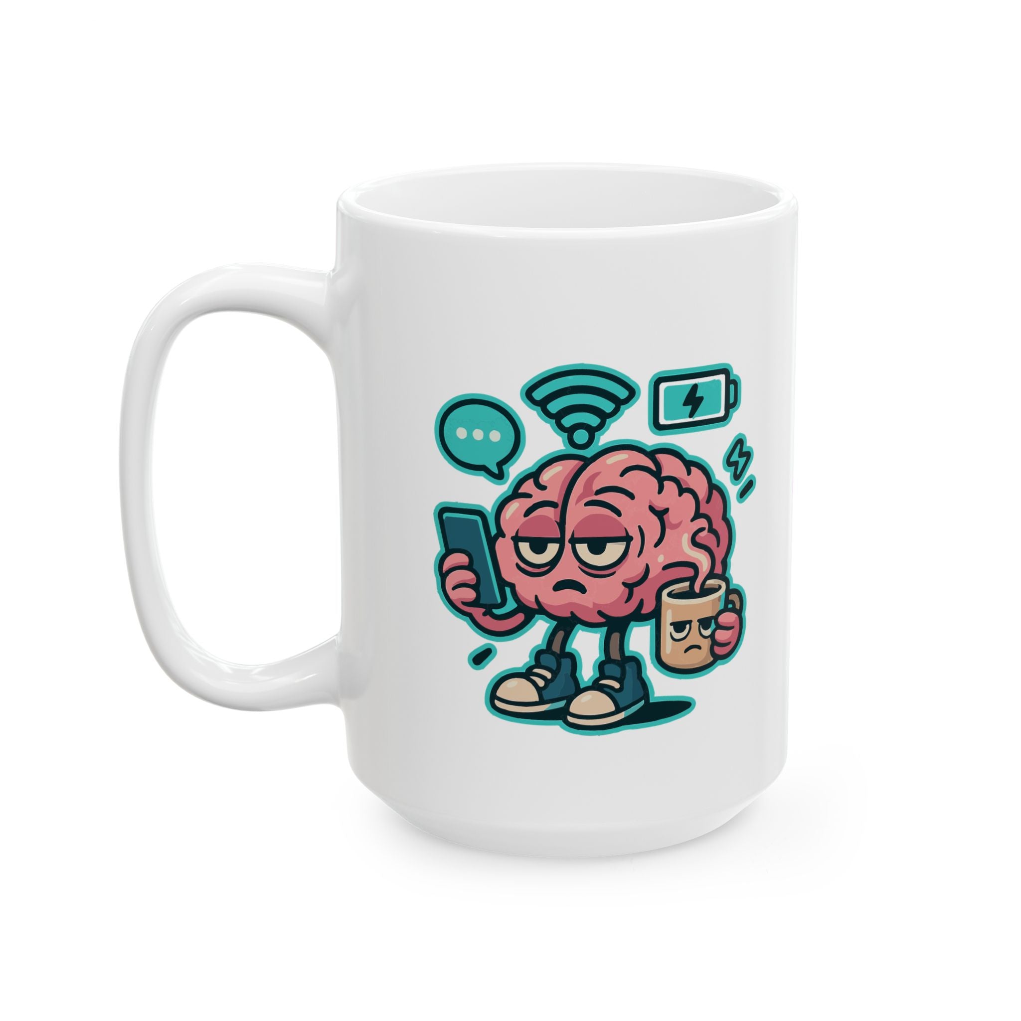Brain Power Ceramic Mug |  Personalized Mug