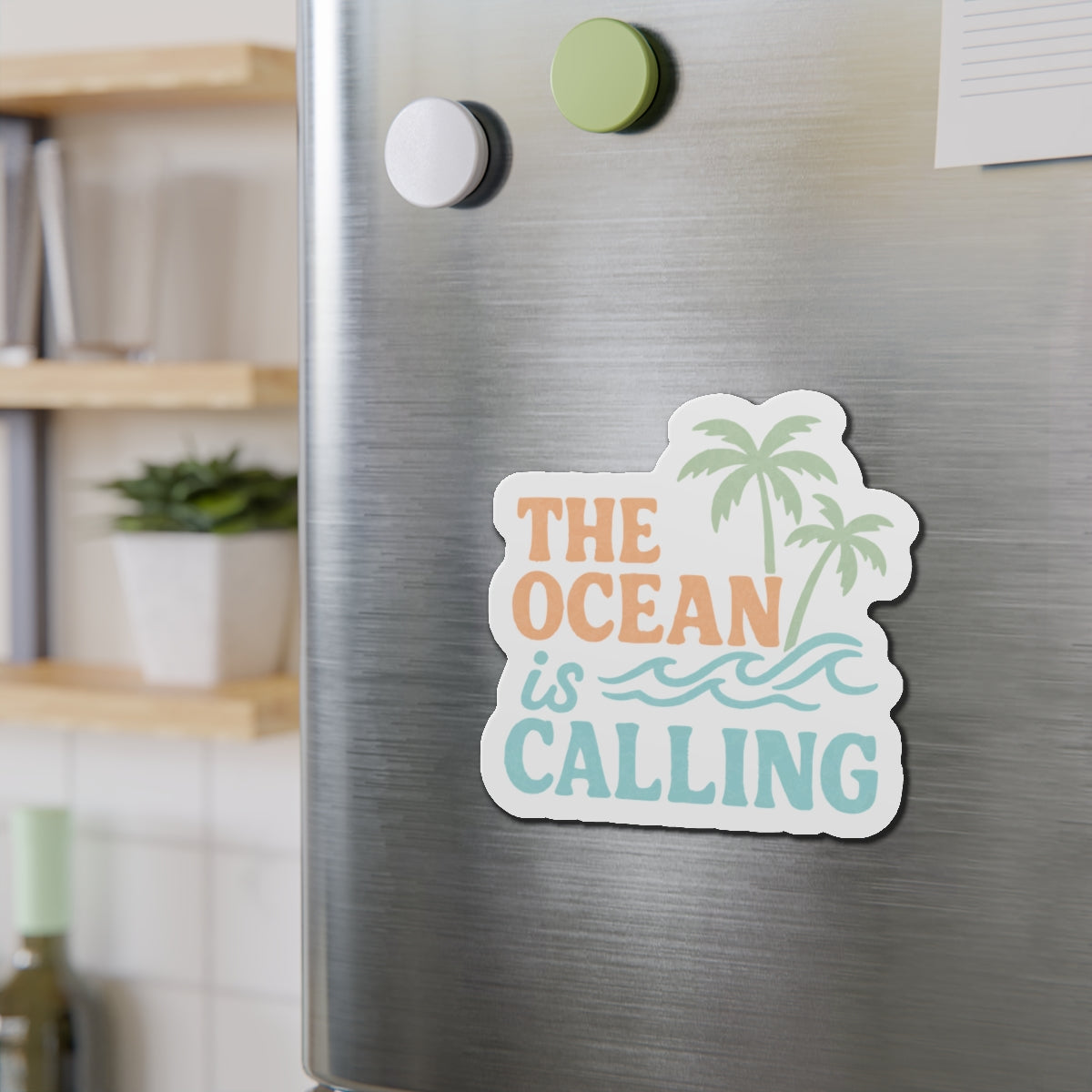 Tropical Die-Cut Magnet - Ocean Vibes, Refrigerator Magnet