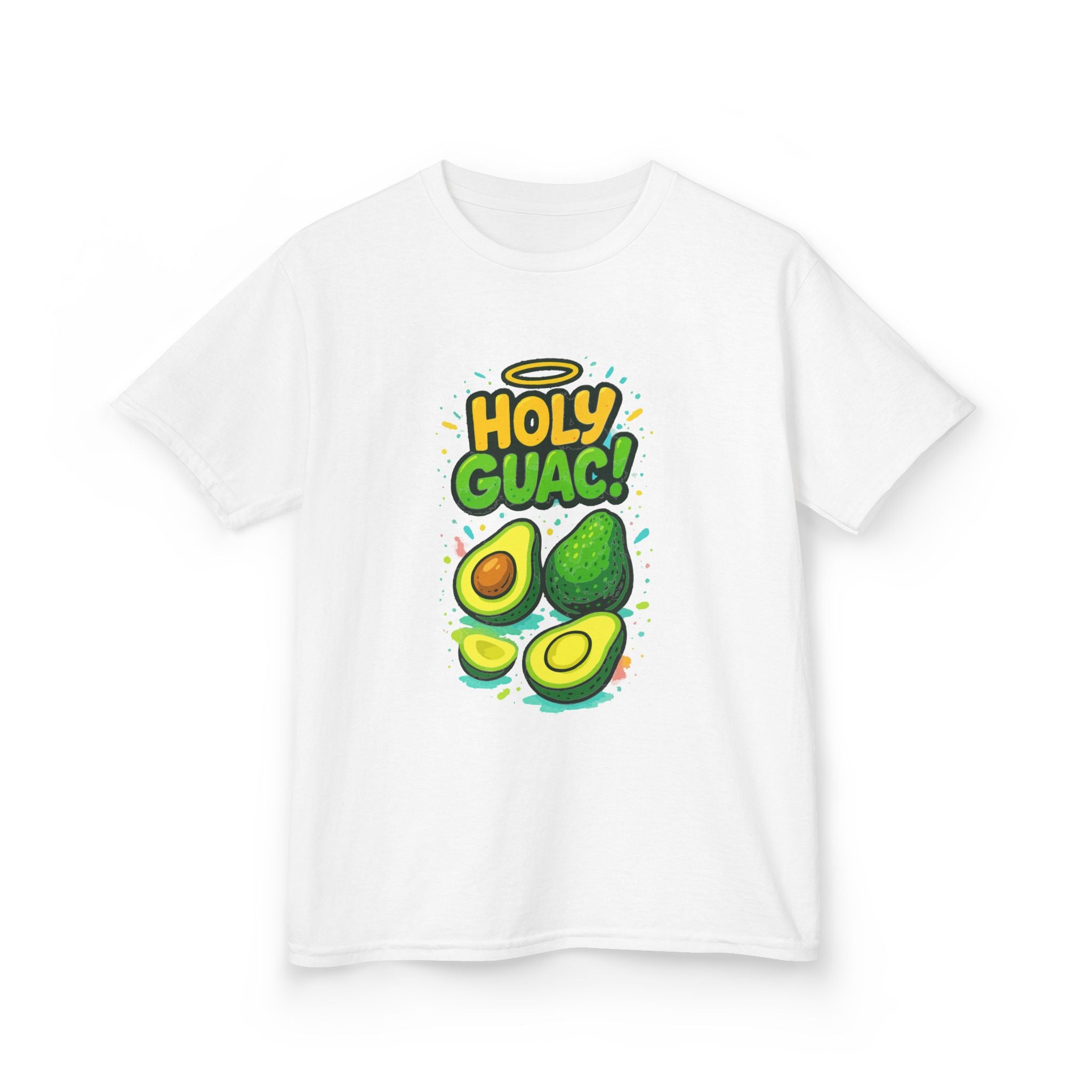 Holy Guac Kids Tee, Fun Graphic Tee, Kids Cotton T-Shirt