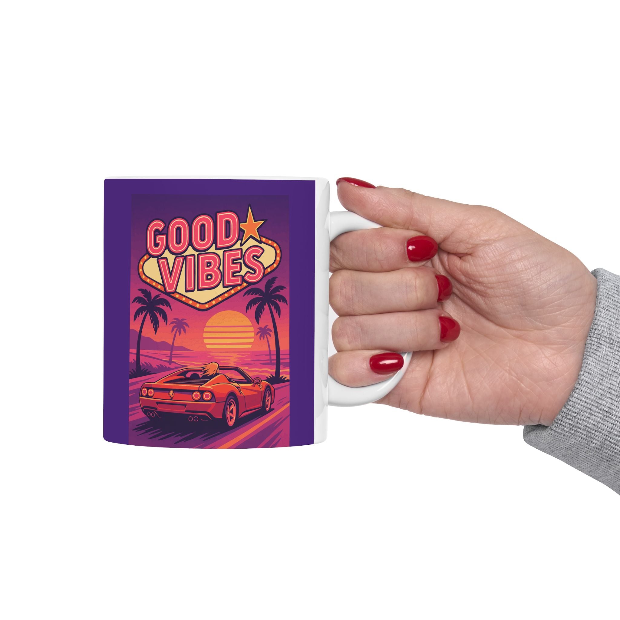 Good Vibes Ceramic Mug |  Personalized Mug